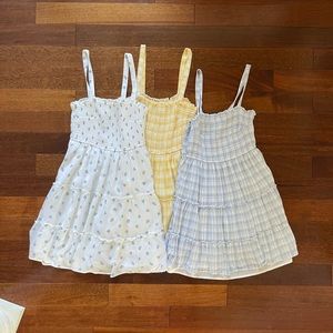 Hollister Smocked Tiered Mini Dress (Set of 3)
